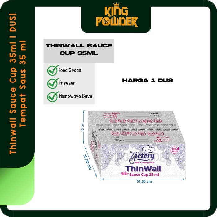 

Thinwall Sauce Cup 35ml 1 DUS Tempat Saus 35 ml Dipping Sauce 35ml