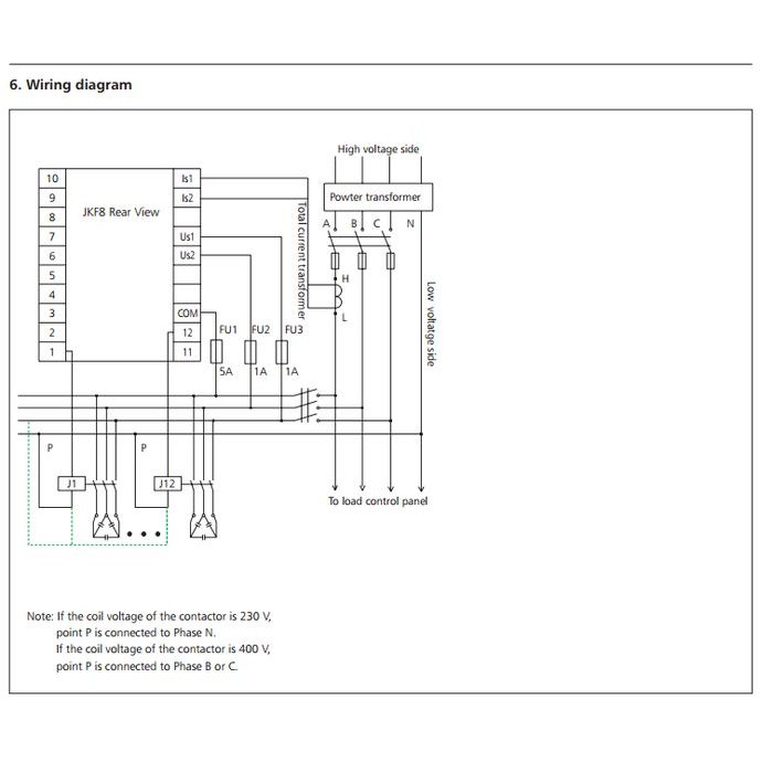 CHINT JKF8 INTELLIGENT POWER FACTOR COMPENSATION CONTROLLER 12 STEPS
