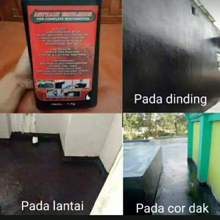 Terbaik Aspal Cair Pelapis Lantai Kamar Mandi Bocor/Rembes Cat Pelapis Bocor 100% Ori