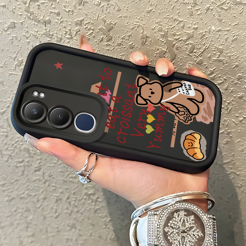 Casing Hp Untuk VIVO Y19s Y29 5G Y19s Pro Case Beruang Kecil Softcase Silikon Kesing Rasakan mesin t