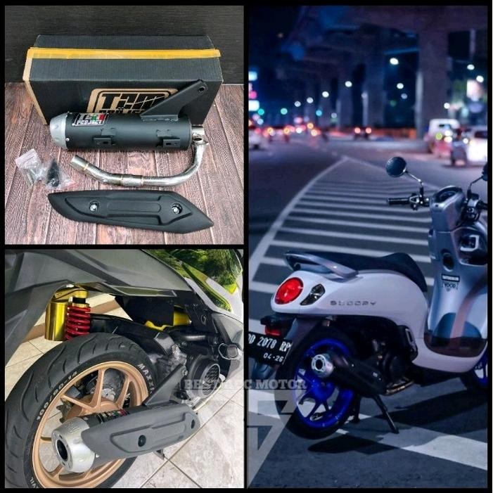 Knalpot Tzm Project Beat Deluxe Genio Scoopy New Ring 12 Knalpot Std Non Ss Pro Tzm Project Scoopy