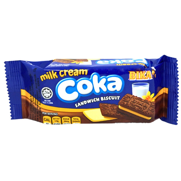 

S27943 BIKA COKA MILK CREAM SANDWICH SANDWICH 72GR MAJU BERSAMA (20250913)