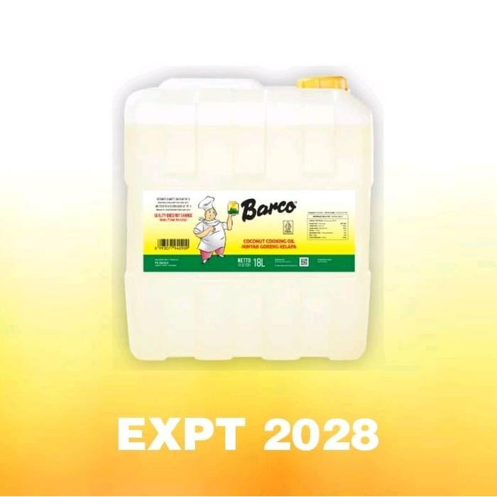 

NEW PRODUK BARCO MINYAK GORENG KELAPA 18 LITER - MINYAK MEMASAK BERKUALITAS HINGGA TAHUN 2028