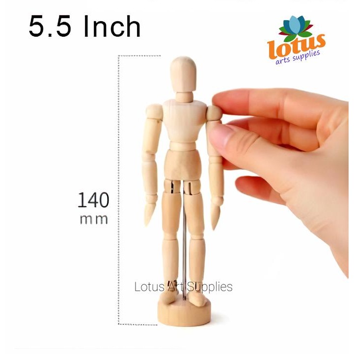 

Bisa Gosend! Wooden Mannequin 140 Mm / Manikin Kayu