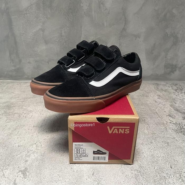 Terhemat Vans Velcro Original Black Gum - Vans Classic Velcro Terlariss 