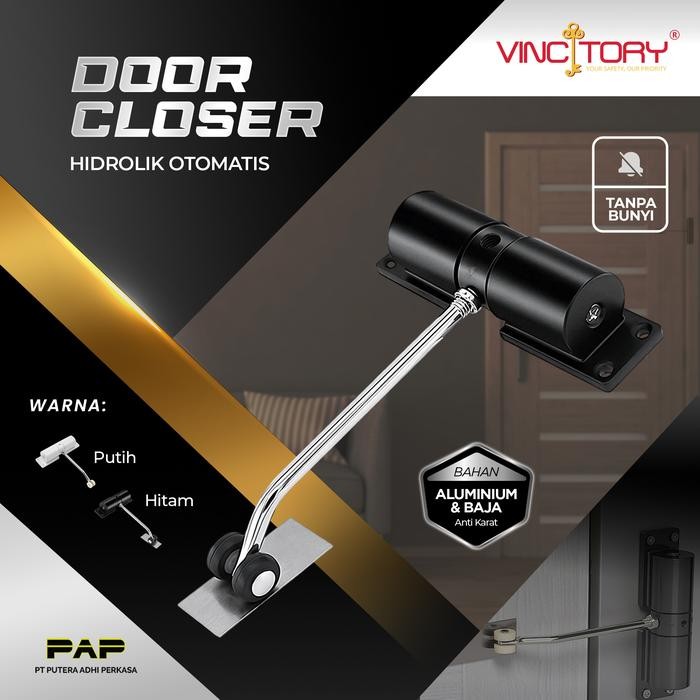 RJ Penutup Pintu Otomatis Stainless Steel/door closer /Automatic Door Closer Besi penutup pintu