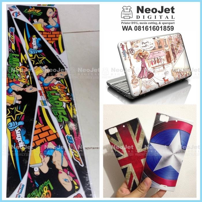 

Paket Sticker Stiker Vinyl Inkjet White Glossy + Laminasi Glossy A4