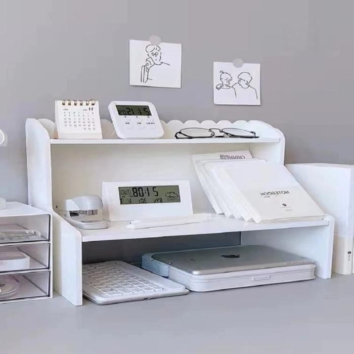 

TERBARU! Rak Buku Meja Vintage Organizer Tempat Alat Tulis Pensil Kertas Laptop