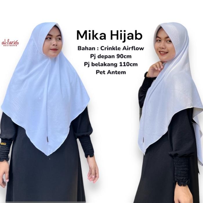 Pilihan- Mika Jilbab Instan Pet Antem Crinkle Airflow Premium, Hijab Kringkel Khimar Syari