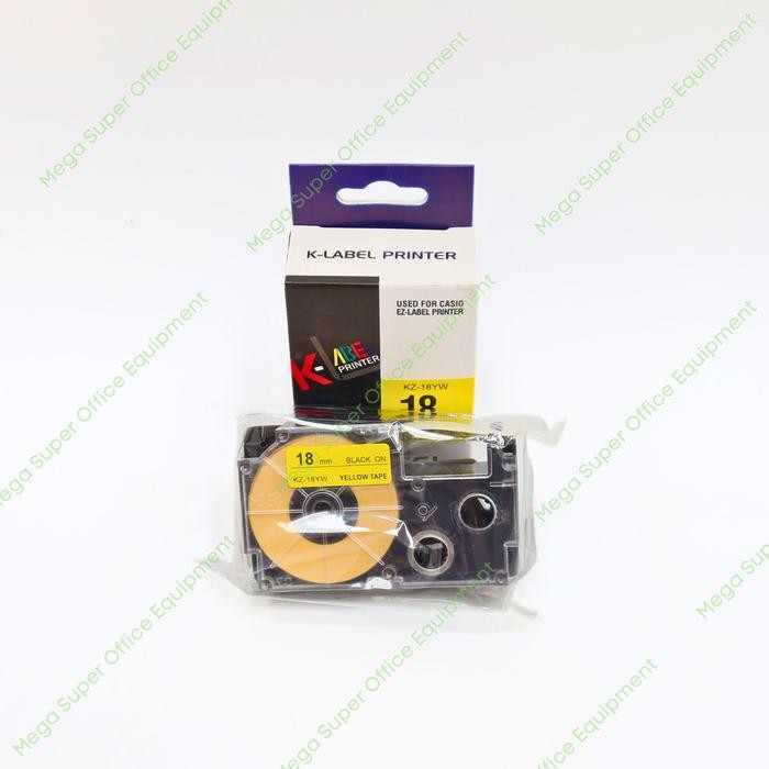 

Printer Label Kz18Yw K-Label 18Mm Printer Black Ink Yellow Kz-18Yw Kuning