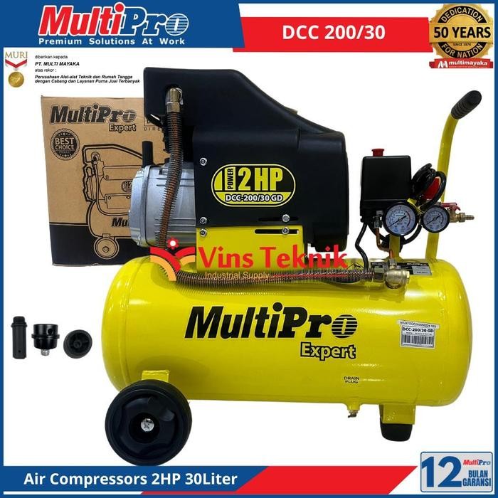 Multipro DCC 200/30 2HP Mesin Compressor Kompresor Angin listrik DCC200/30