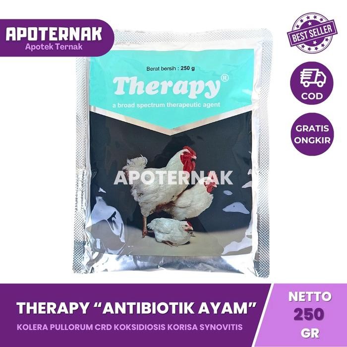 THERAPY 250 GRAM MEDION - THERAPY AYAM - OBAT AYAM ANTIBIOTIK AYAM OBAT CRD KOKSI CORYZA SNOT FLU