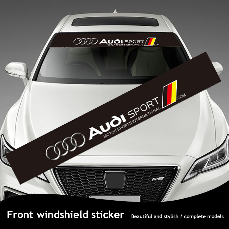 IMPORT Car Front Rear Windshield Decoration Sticker For Audi Sline A1 A3 A4 A5 A6 A7 A8 B8 B9 B6 C6