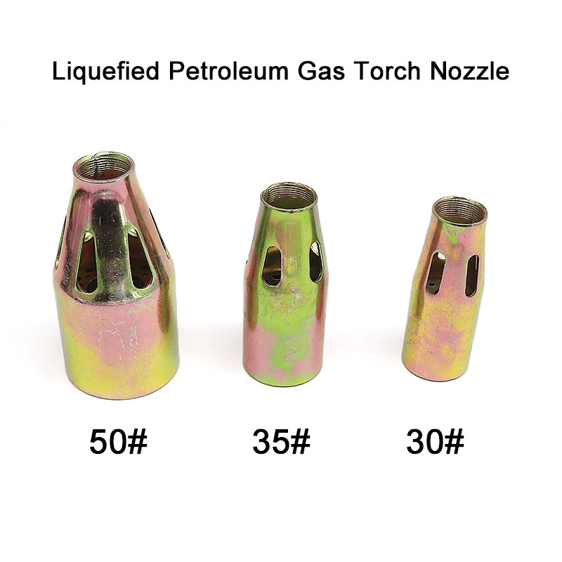 Terbaik Liquefied Petroleum Gas Torch Nozzle 30 35 50 Type Fire Gun Tips BBQ Torch Flame Gun Accesso