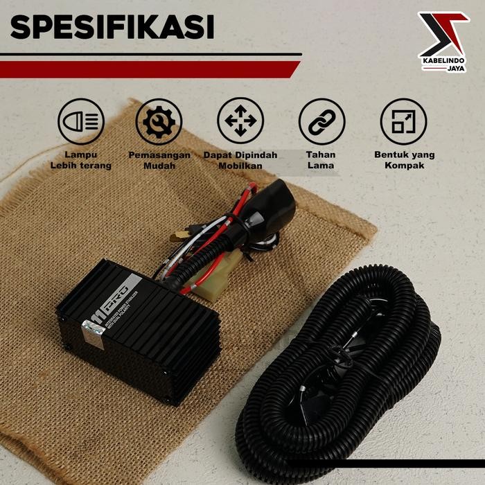 Terhemat MxKabel Relay Set Lampu H4 Mobil Mx 11 Pro - Mx11 Professional Untuk 2 Lampu Utama Mobil