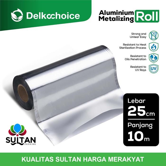 Plastik kemasan 25 cm alumunium foil roll metalizing kemasan sachet