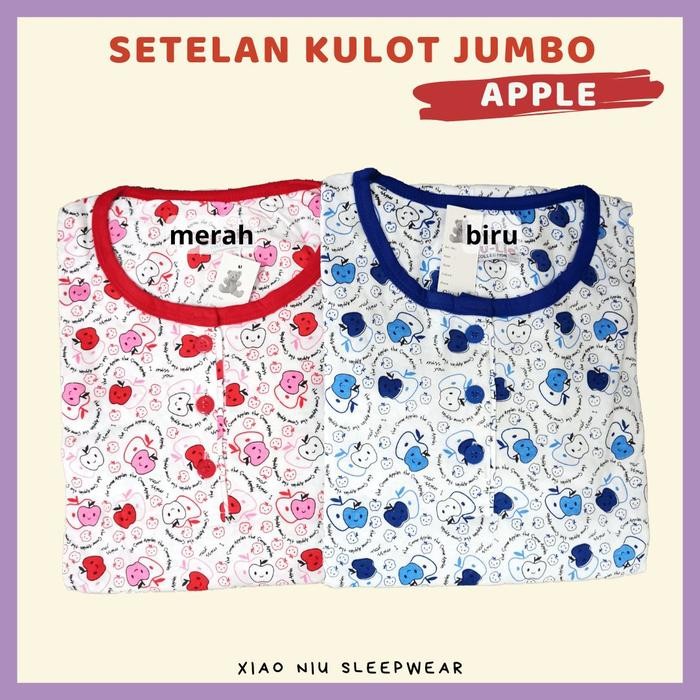 6XB6  Setelan Baju Tidur Kaos Jumbo Celana Pendek Siu Lie