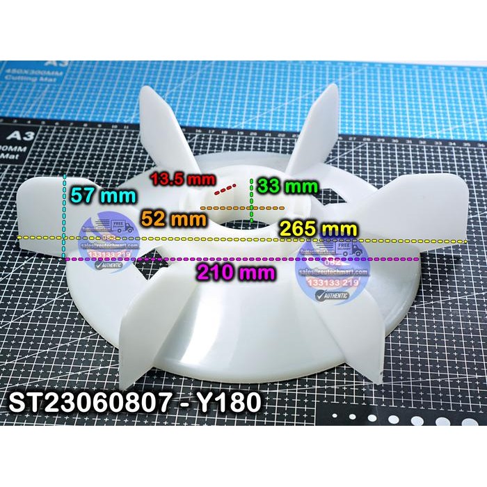 Kipas Dinamo Y180 Y-180 Y 180 Fan Blade Motor