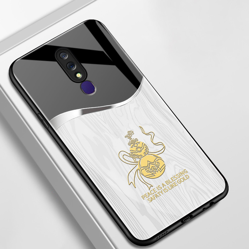 Casing Hp Untuk OPPO F11 F11 Pro A9 2019 A9X Case Pola serat kayu modis Casing Ponsel Cangkang keras