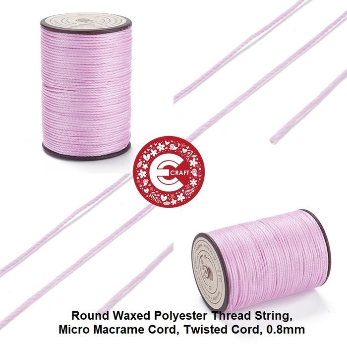 '+'+'+'+] 1 METER TALI BENANG WAX POLYESTER 0.8MM UNTUK GELANG. MACRAME DAN MENJAHIT BAHAN KULIT