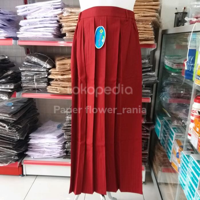 Rok Seragam Sekolah SD / Seragam Rok Rempel Panjang Merah / Rok SD