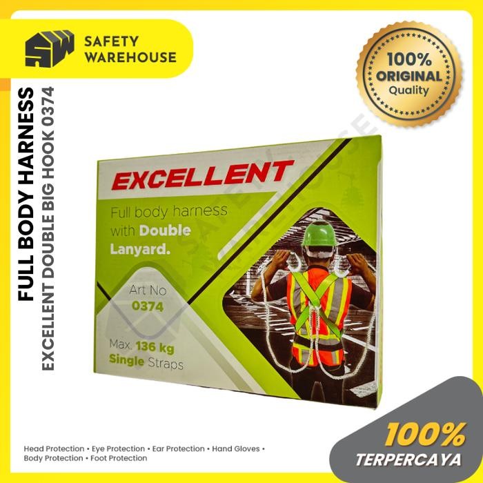 Promo Excellent Safety Harness / Full Body Harness Double Big Hook Excellent 0374 Terlariss 