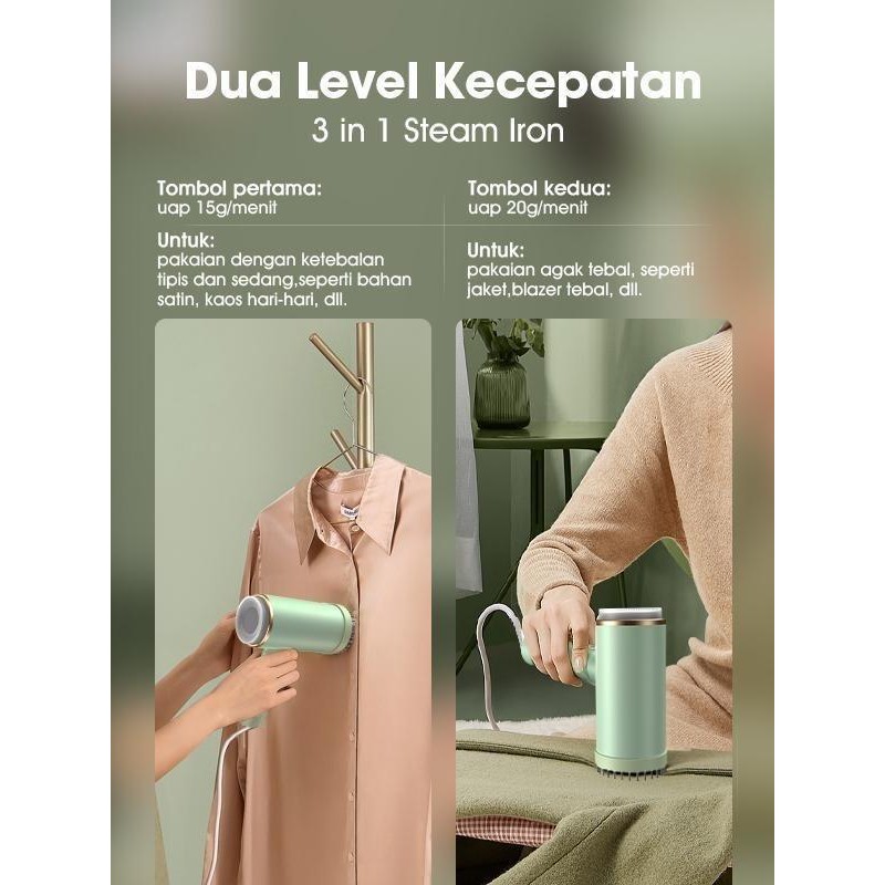 SAMONO Setrika Uap Portable Bisa Dilipat Baju Mini SW-GSG120 GSG120