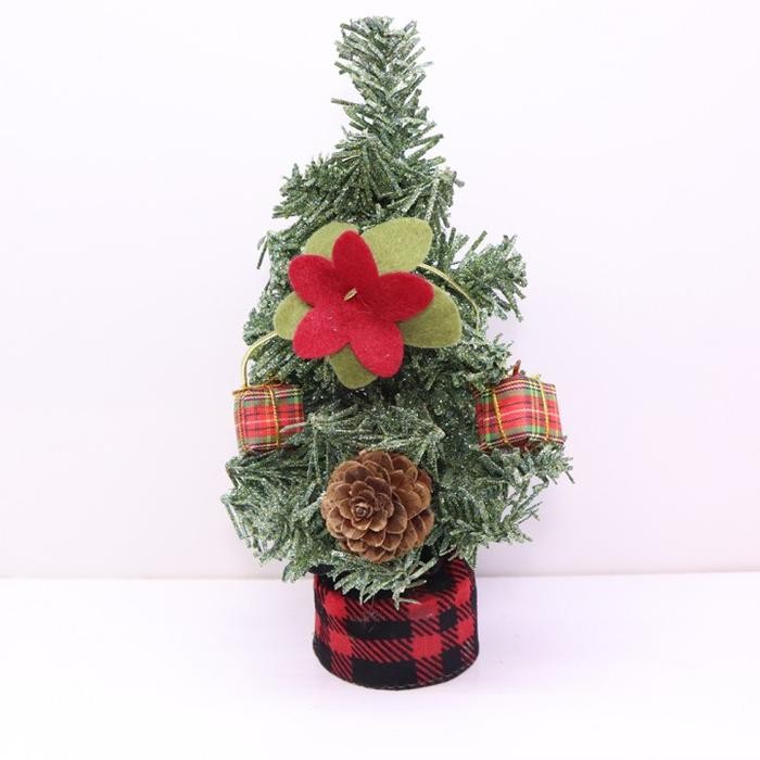 Pohon Natal Hias Meja Mini 20cm - Miniatur Pohon Natal - Pohon Hias Pohon Cemara Mini Tanaman