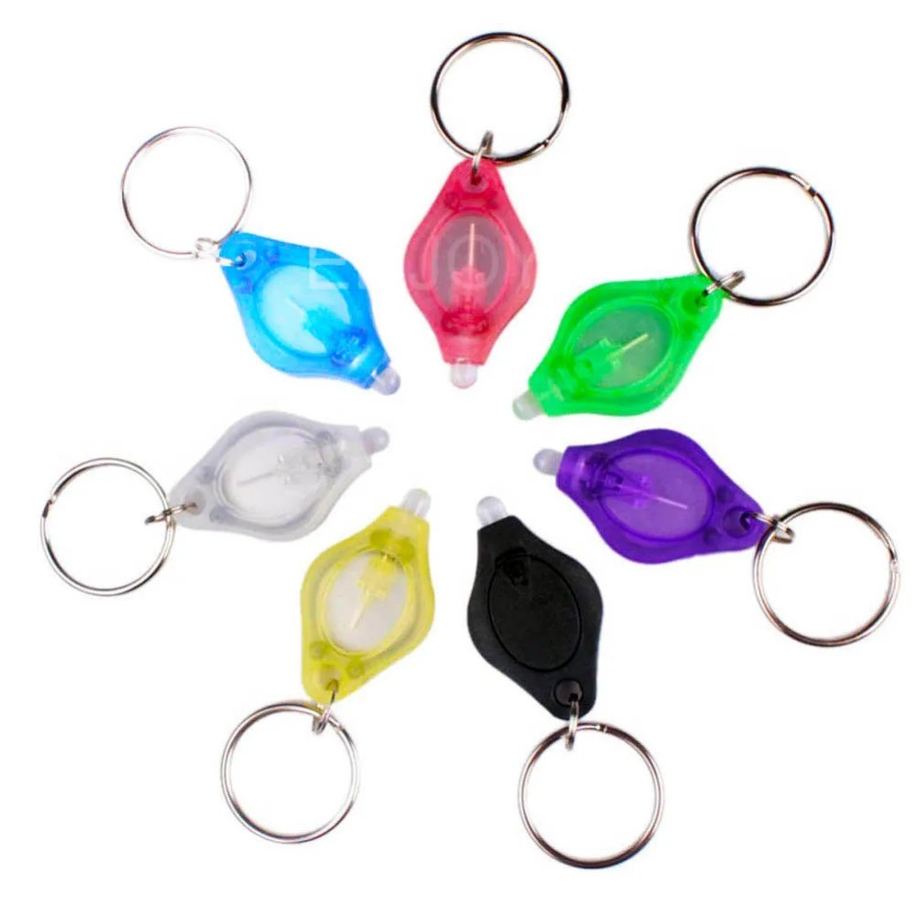 Keychain Light 10pcs Mini Keychain Squeeze Light Micro LED Flashlight Torch Emergency Key Ring Light