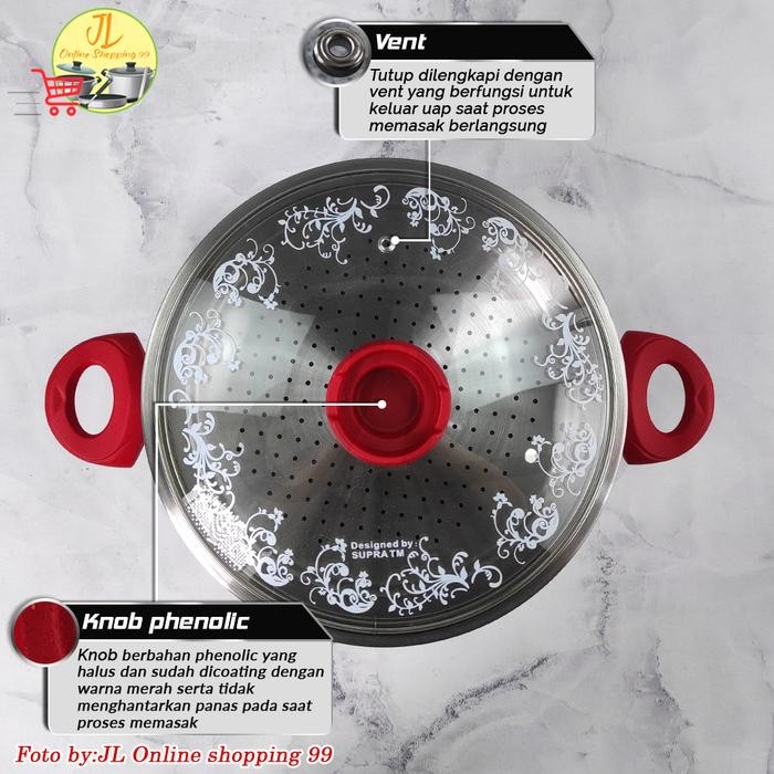 SUPRA Harga Ambya Special 8.8 panci set 11PCS PrimaVera Cookware Set / panci set