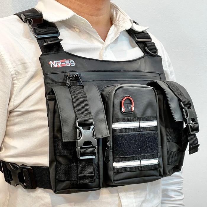 Tas Dada Pria Waterproof Original Nr-59 Three Pocket Waistbag Dada