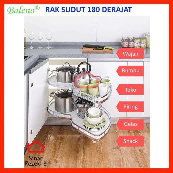 Rak Dapur Baleno Sudut 180 Derajat Putar Serbaguna Panci Wajan