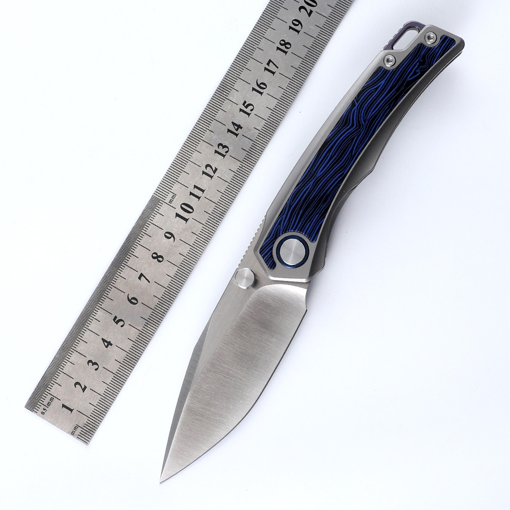 IMPORT Folding knife M390 blade titanium handle outdoor camping hunting fishing survival pocket