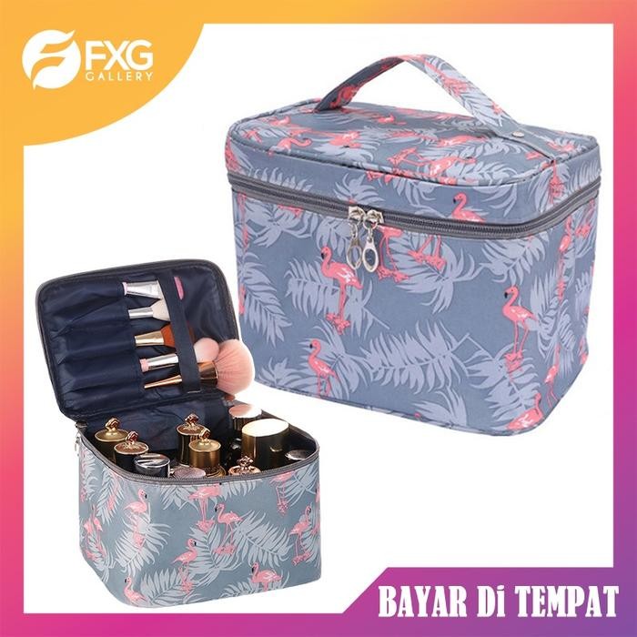 t5wh- Fxg - Tas Kosmetik Travel Karakter Pouch Make Up Wanita Korea Cosmetics Bag Serbaguna