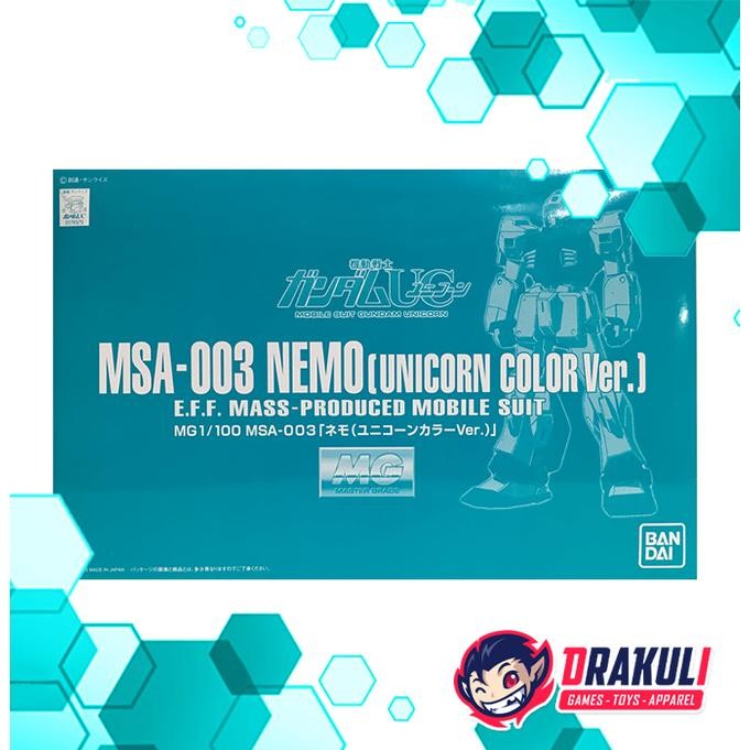 BANDAI Plamo MG MSA-003 Nemo (Unicorn Color Ver.)