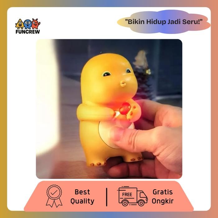 Promo Funcrew Mainan Dino Lucu Bersuara Gantungan Kunci Nailong Kuning Gemoy Mainan Anak Viral