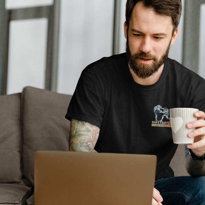 Kaos Ronin Family Fight Club Vintage Retro Fighter Ussr Black