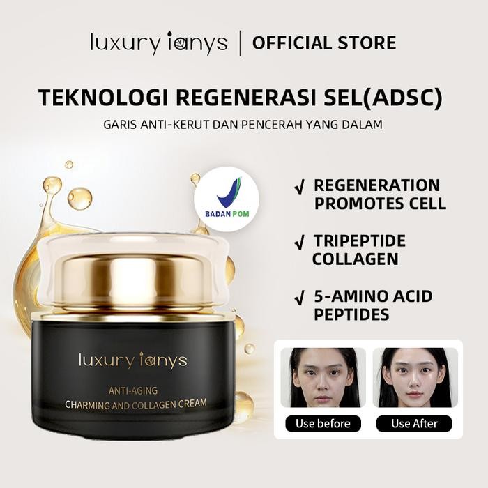 PROMO Luxury Ianys Krim Collagen Anti-Aging 50g Menghilang Flek Mengencangkan Kulit Vitamin Wajah