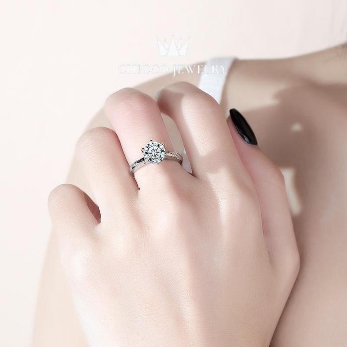 j2s4- Chicco Jewelry Cincin Berlian Wanita Versi Korea Elegan Dan Mewah Cincin Couple
