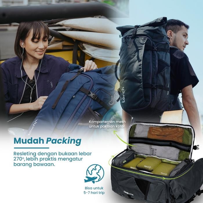 Torch Tas Ransel - Travel Backpack Anti Air Fujisawa Berkualitas