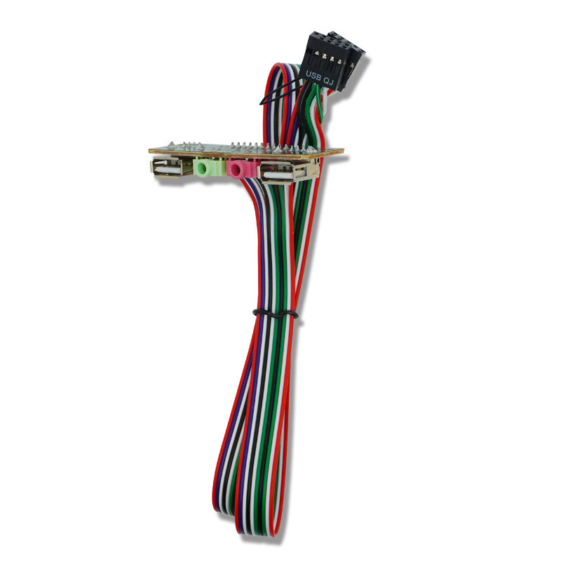 PC Computer USB Port Audio Headset Microphone Cable Support Front Panel