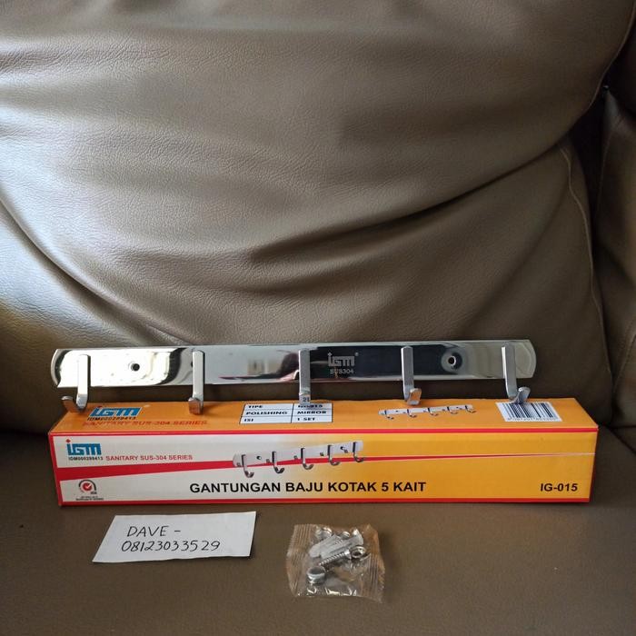 Do- gantungan baju 5 kait stainless sus 304 IGM