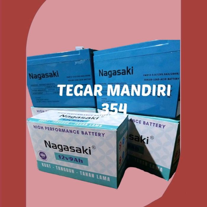 ASLI AKI NAGASAKI 12V 9AH 100% ORIGINAL Batrai aki nagasaki 9amper 12vold accu nagasaki aki kering