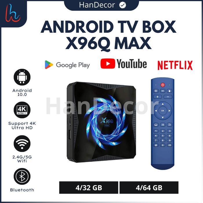 TV BOX X96Q MAX ROM 4 RAM 64 ANDROID 10 Android Tv Box
