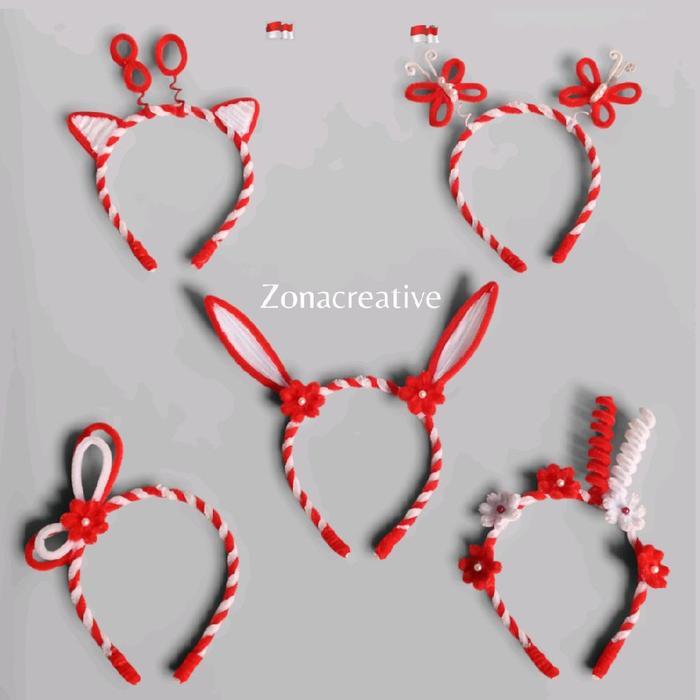 Bando merah putih / bando 17 agustusan / aksesoris 17 agustusan Headbands