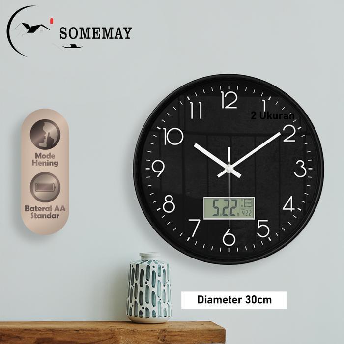 SALE  SOMEMAY Jam Dinding DIGITAL LCD M19/M20/ Jam dinding aesthetic diameter 30 cm/ Jam dinding