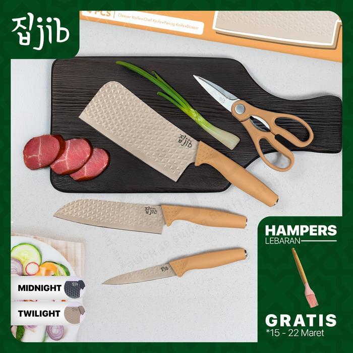 JIB Diamond Knives Set / Knife Set Diamond Anti Karat / Pisau Dapur Multifungsi Anti Lengket