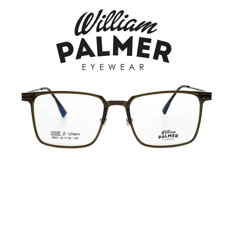 William Palmer Kacamata Pria Wanita Clipon 8501 C3 Olive