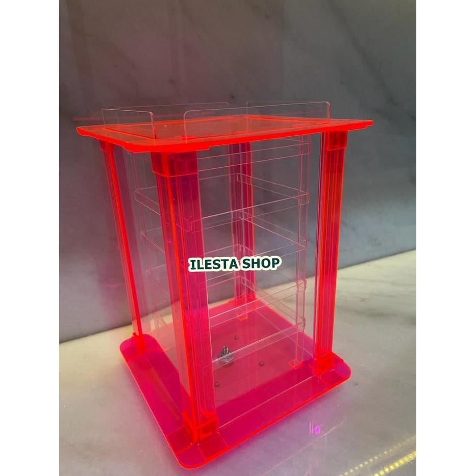 Display Tempat Anting Akrilik Putar / Acrylic Accessories 4D Ilesta