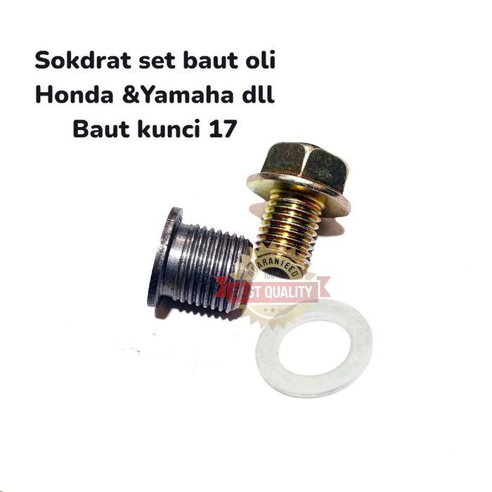 Premium Set Baut Oli Motor Shok Drat Bosh Drat Oversize M16Xm12 Yamaha Baut 17 Drat Holda Oil -